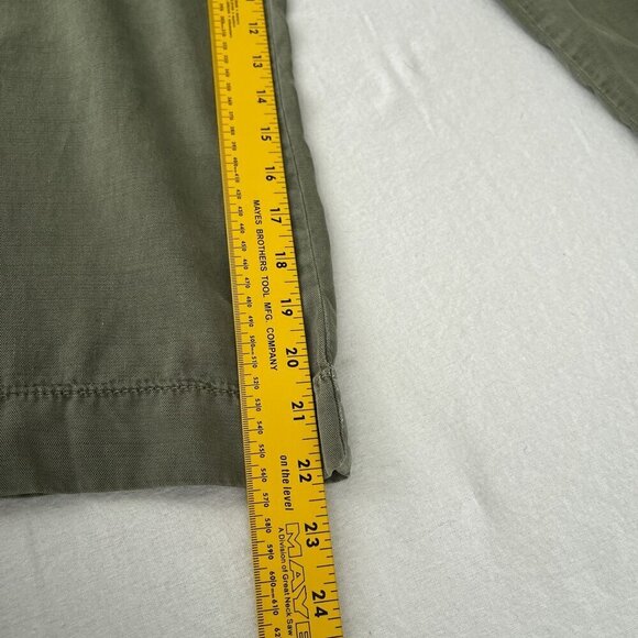 Anthropologie Womens Olive Green Paperbag Waist Cropped Pants Size 4/UK‎ 8R - Picture 10 of 12